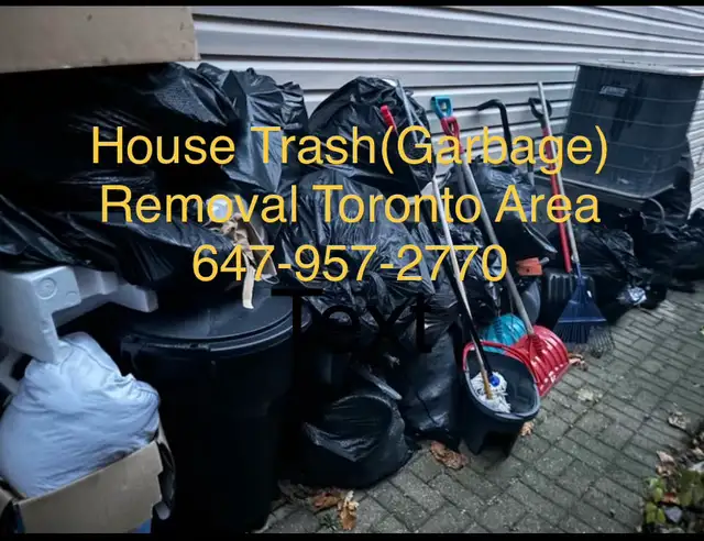 House Trash(garbage, furniture, appliance) Removal 647-957-2770