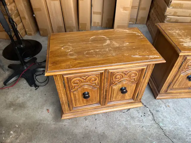 Free delivery used Vintage Wooden Side Tables (Pair) - Photo 5