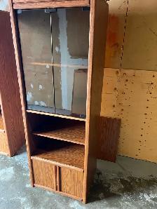 Free delivery used solid wood Vintage Glass Display Cabinet - Photo 3
