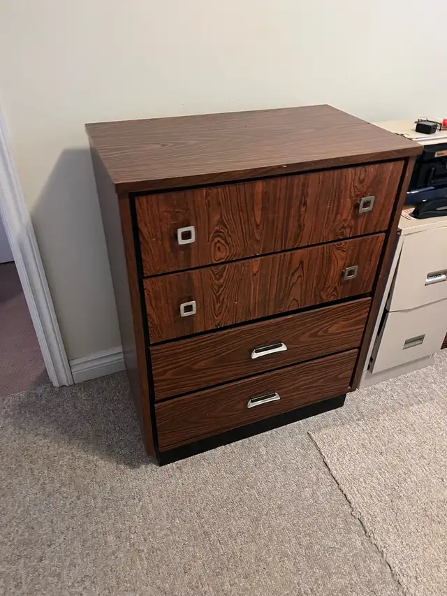 Free delivery used Wooden 4-Drawer Dresser - Photo 3