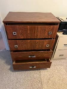 Free delivery used Wooden 4-Drawer Dresser - Photo 4