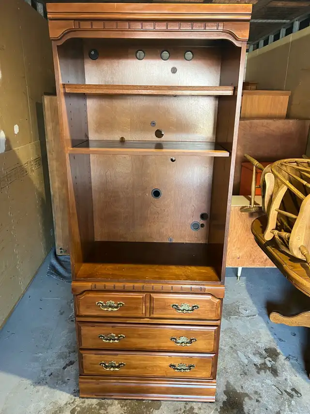 Free delivery used Kroecheler Wooden Bookcase with Drawers - Photo 2