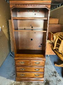 Free delivery used Kroecheler Wooden Bookcase with Drawers - Photo 2