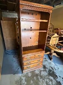 Free delivery used Kroecheler Wooden Bookcase with Drawers - Photo 4