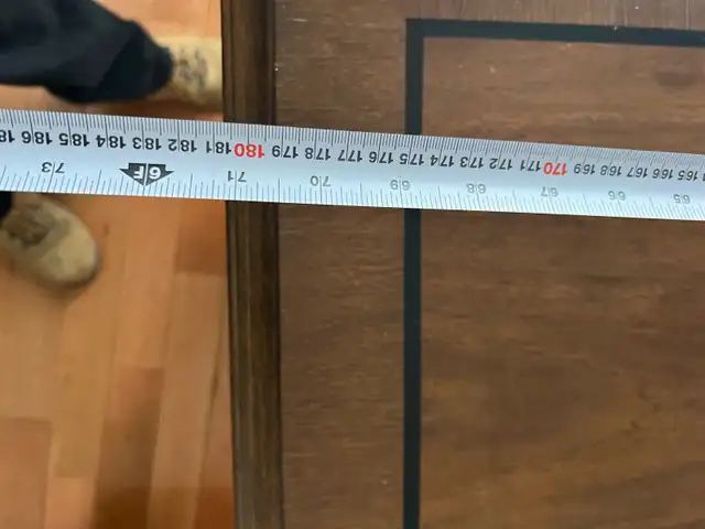 Free delivery used Dark Wood Executive Desk with Drawers - Photo 10