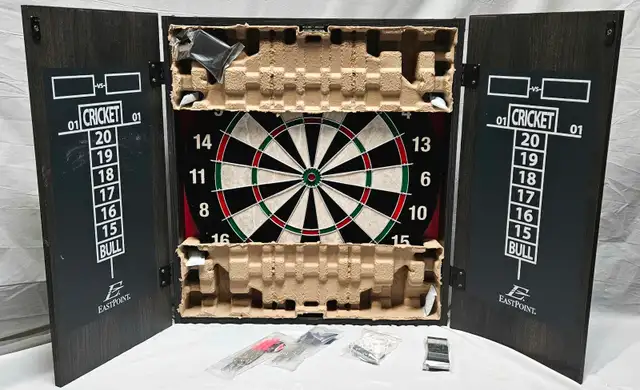 EastPoint Sports Official Size Dart Board Cabinet Set