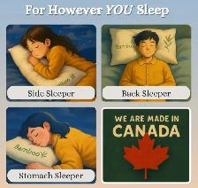 Kodus Home Bamboo Cover Bed Pillow – Queen Size - Photo 4