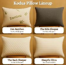Kodus Home Bamboo Cover Bed Pillow – Queen Size - Photo 5