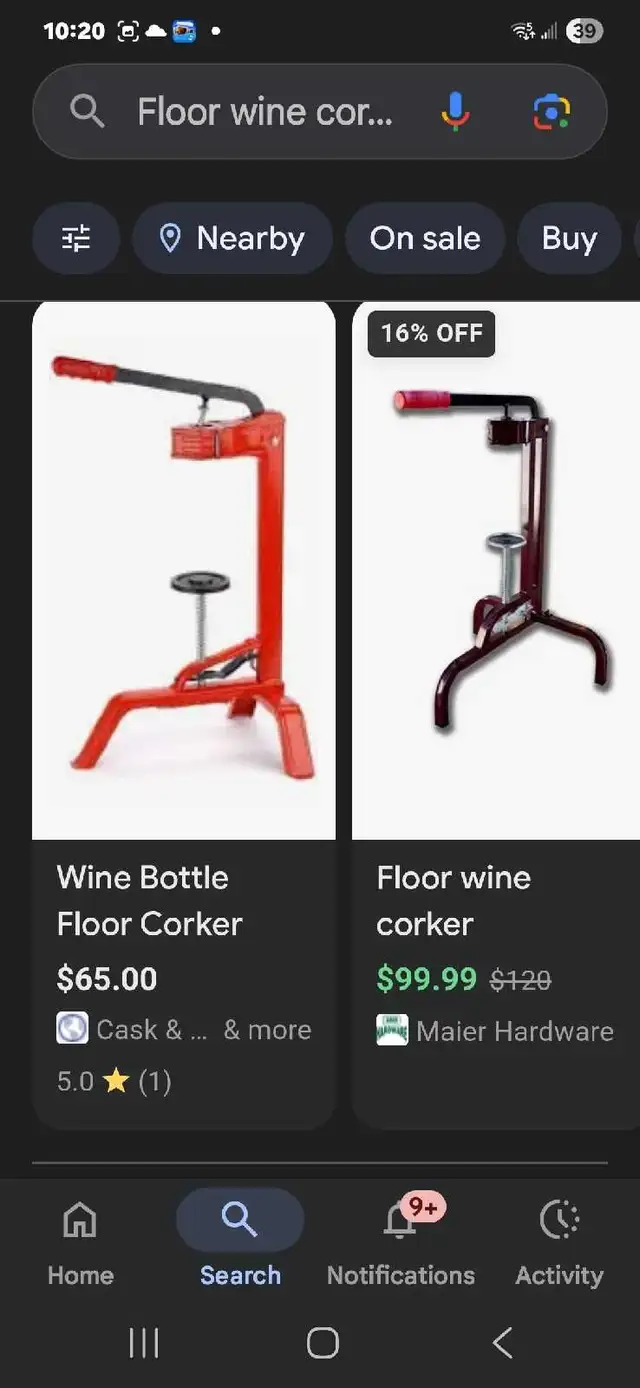 floor corker for sale $ 30.00