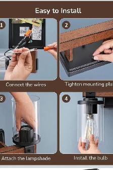 EDISHINE Farmhouse Bathroom Vanity Light - Photo 7