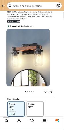 EDISHINE Farmhouse Bathroom Vanity Light - Photo 9