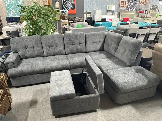 L Shape Sectional Sofa with Storage Ottoman Only for $999.