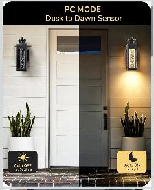 EDISHINE Motion Sensor LED Outdoor Wall Light – Black - Photo 5