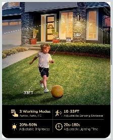 EDISHINE Motion Sensor LED Outdoor Wall Light – Black - Photo 6