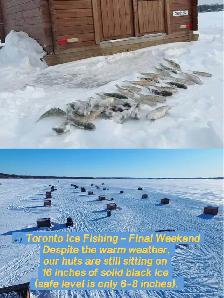 Toronto Ice Fishing – March 13.14.15Final Days of the Season