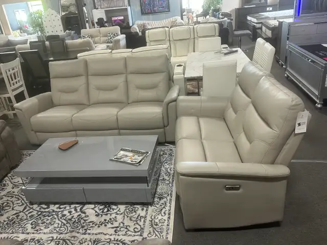 Real Leather Power Recliner Sofa & Love seat For Only $1999. - Photo 2