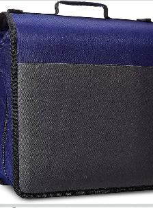 Amazon Basics Zippered 3-Ring Binder with Shoulder Strap – Blue - Photo 2