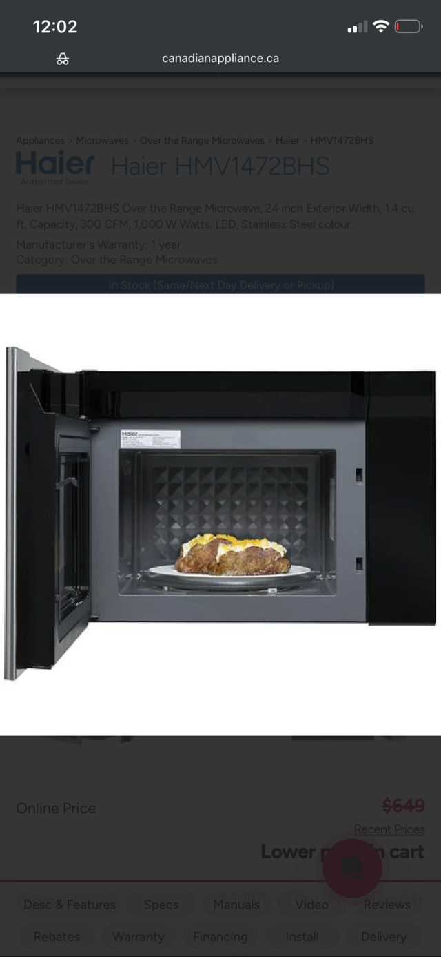 Haier OTR Microwave 24" - Photo 2