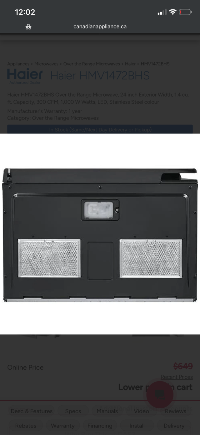 Haier OTR Microwave 24" - Photo 3