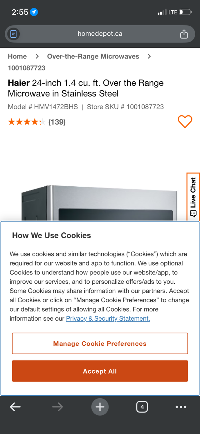 Haier OTR Microwave 24" - Photo 4