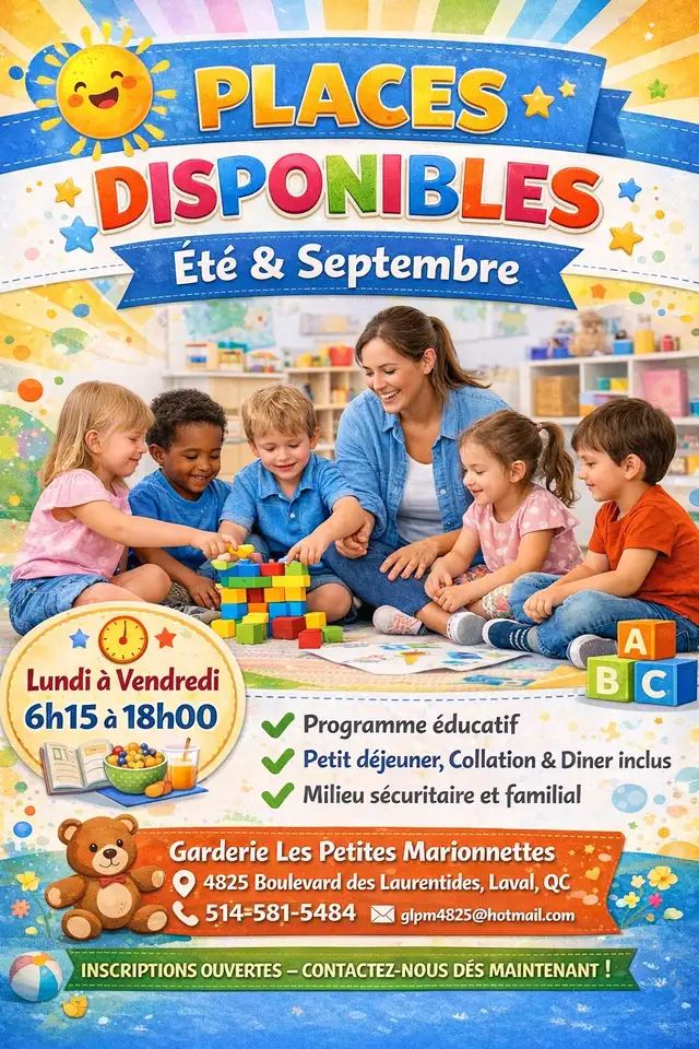 53.50$ Service de garde de jour et fin semaine - Photo 4