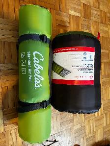 Sleeping bag and air pad