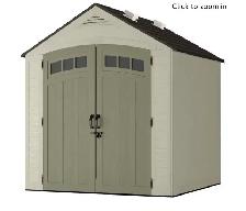Suncast Vista® 7 ft. × 7 ft. Outdoor Resin Storage Shed
