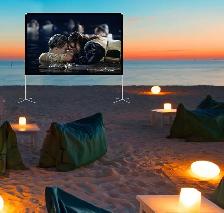 100" Portable Projector Screen with Stand - Photo 2