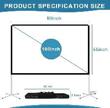 100" Portable Projector Screen with Stand - Photo 8