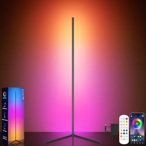 (New)Smart RGB  Led Floor Lamp with APP Or Remote Control, Color