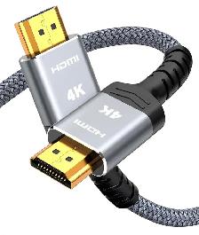 Snowkids 4K HDMI Cable – 10 ft High-Speed Braided HDMI Cable