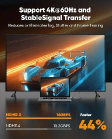 Snowkids 4K HDMI Cable – 10 ft High-Speed Braided HDMI Cable - Photo 2