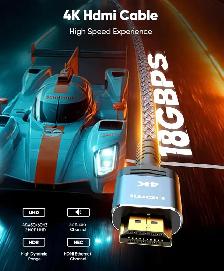 Snowkids 4K HDMI Cable – 10 ft High-Speed Braided HDMI Cable - Photo 3