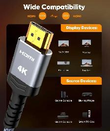 Snowkids 4K HDMI Cable – 10 ft High-Speed Braided HDMI Cable - Photo 8