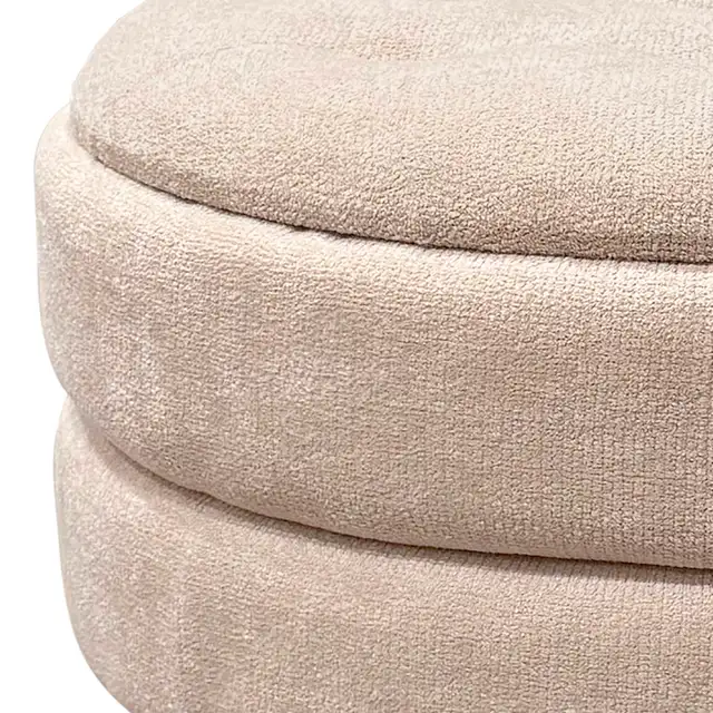 Round Storage Ottoman in Oat Free Delivery... - Photo 7