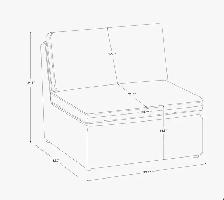 2-Piece Modular Armless Sofa – Linen-Style Upholstered Couch - Photo 3