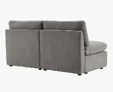 2-Piece Modular Armless Sofa – Linen-Style Upholstered Couch - Photo 5