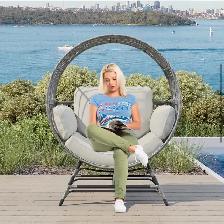 Bifanuo Round Wicker Outdoor Egg Chair