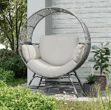 Bifanuo Round Wicker Outdoor Egg Chair - Photo 2