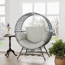 Bifanuo Round Wicker Outdoor Egg Chair - Photo 3