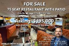 75 Seat Restaurant With Patio - South Side Edmonton