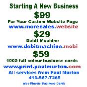 Website $99 - Debit Machine $29 - BizCards $59