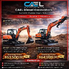 CAEL Diesel Excavators — 6.2T & 8T (Yanmar Engine Series)CAEL m