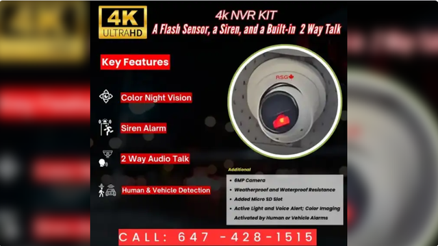 4K OFFICE SECURITY | Smart CCTV & Cloud Recording | 647-428-1515
