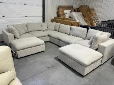 8 piece modular sectional with 2 ottomans