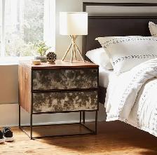 Modern Satin Gold Table Lamp with Linen Shade - Photo 2