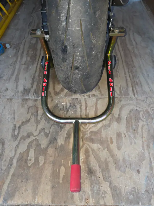 Pit Bull Motorcycle Racing Stand W Adaptors For Swingarm Spools1 - Photo 2