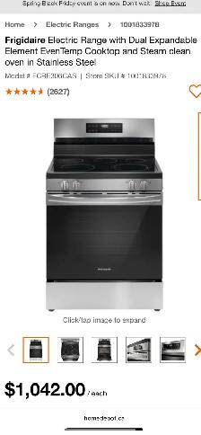 NEW 30" Frigidaire Electric Range Stove Stainless Steel (Steam) - Photo 10
