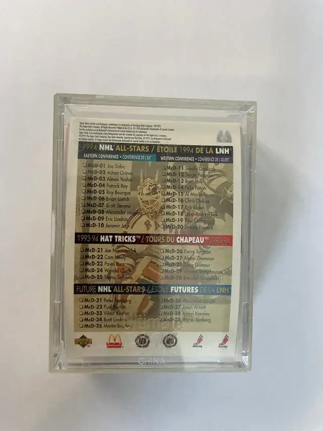 1994-95 McDonald's Upper Deck Complete Set (Cards #1-40) - Photo 2