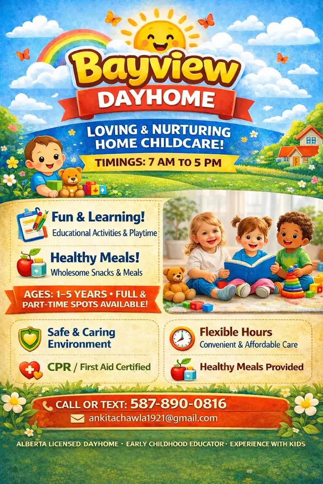 Alberta Licensed  Dayhome in Airdrie